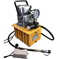 RANZIX Bomba hidráulica eléctrica de 700 bares con pedal manual- unidad hidráulica de accionamiento 70 MPA- bomba…